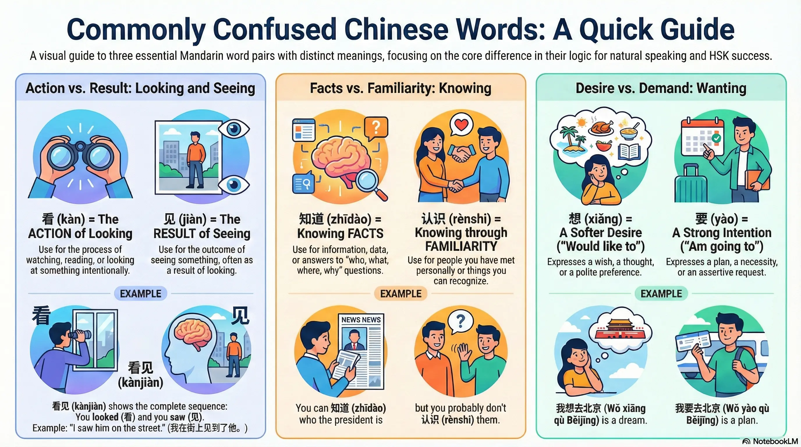 3 Sets of Similar Chinese Words